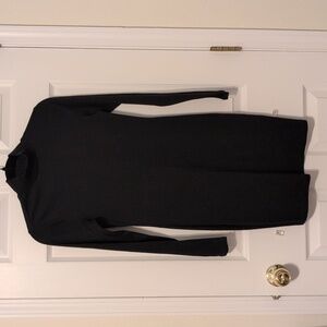 Old Navy Black Cotton Turtleneck Ribbed Dress